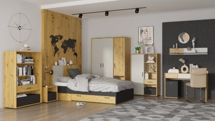 Шкаф трехстворчатый Kubo (Кубо) ШК-130 